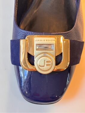 Jorge Bischoff Navy Block Heel Pumps, size 37